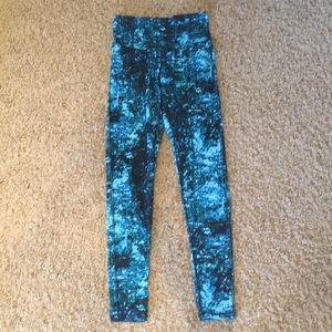 Blue yoga pants